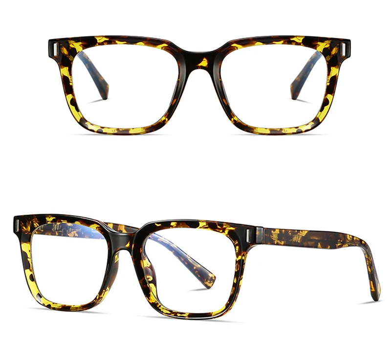 Kachawoo Anti-Blaulicht-Brille, TR90-Acetat, quadratischer Brillenrahmen für Damen, Trend, koreanischer Stil, Unisex, transparent, grau – Detail 9