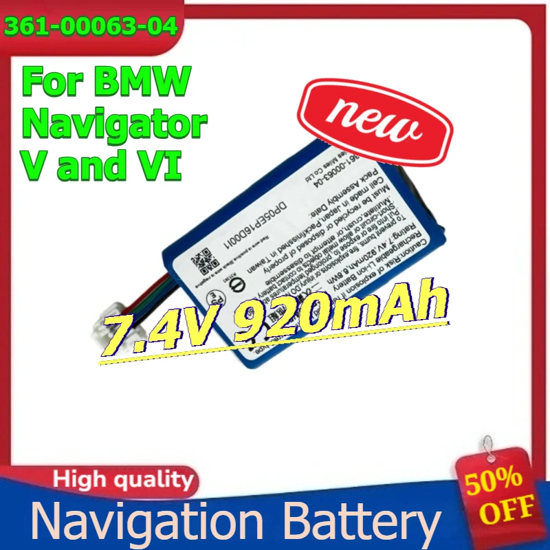 

361-00063-04 for BMW Navigator V and VI Navigation Battery 7.4V 920mAh