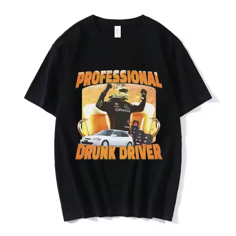 Professional Drunk Driver Funny T-Shirt Mens Fashion Vintage Short Sleeve T-Shirts Casual T Shirts