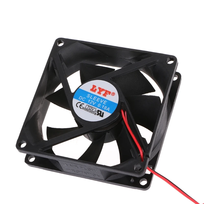 80mm Gleitlager Silent Lüfter DC 12V 2Pin 8025 DC Bürstenlosen Ruhig für 3D Drucker PC Computer fall Fan Drop Verschiffen