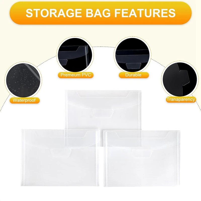 20 PCS Magnetic Bags And Paper, Stamp And Die Storage Master, PVC+Rubber Perfect For DIY Craft Enthusiasts