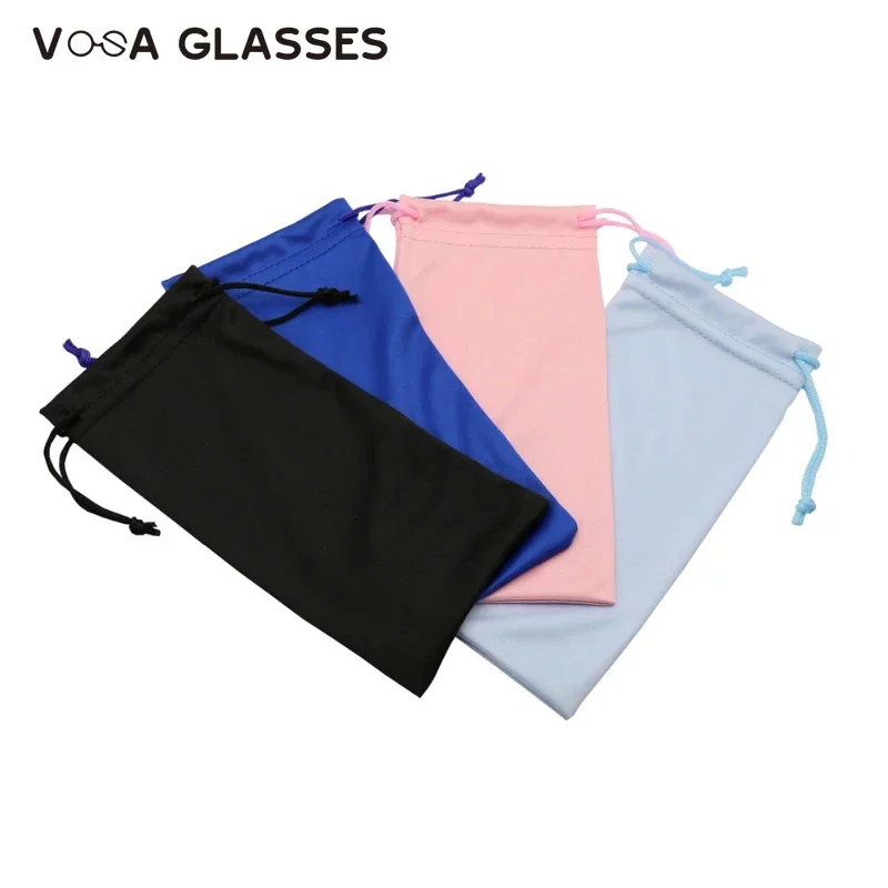 Fashion Fabric Reading Glasses Drawstring Bag Solid Color Soft Sunglasses Pouch Myopia Glasses Case Eyewear Accessories