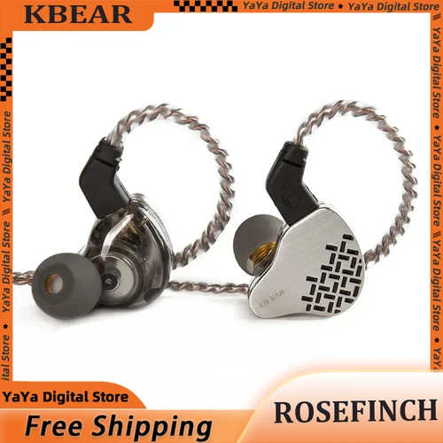 KBEAR Rosefinch-auriculares intrauditivos para deportes electrónicos, Cable de Audio desmontable OFC, Monitor de auriculares con cable, música dinámica, regalos de moda HIFI