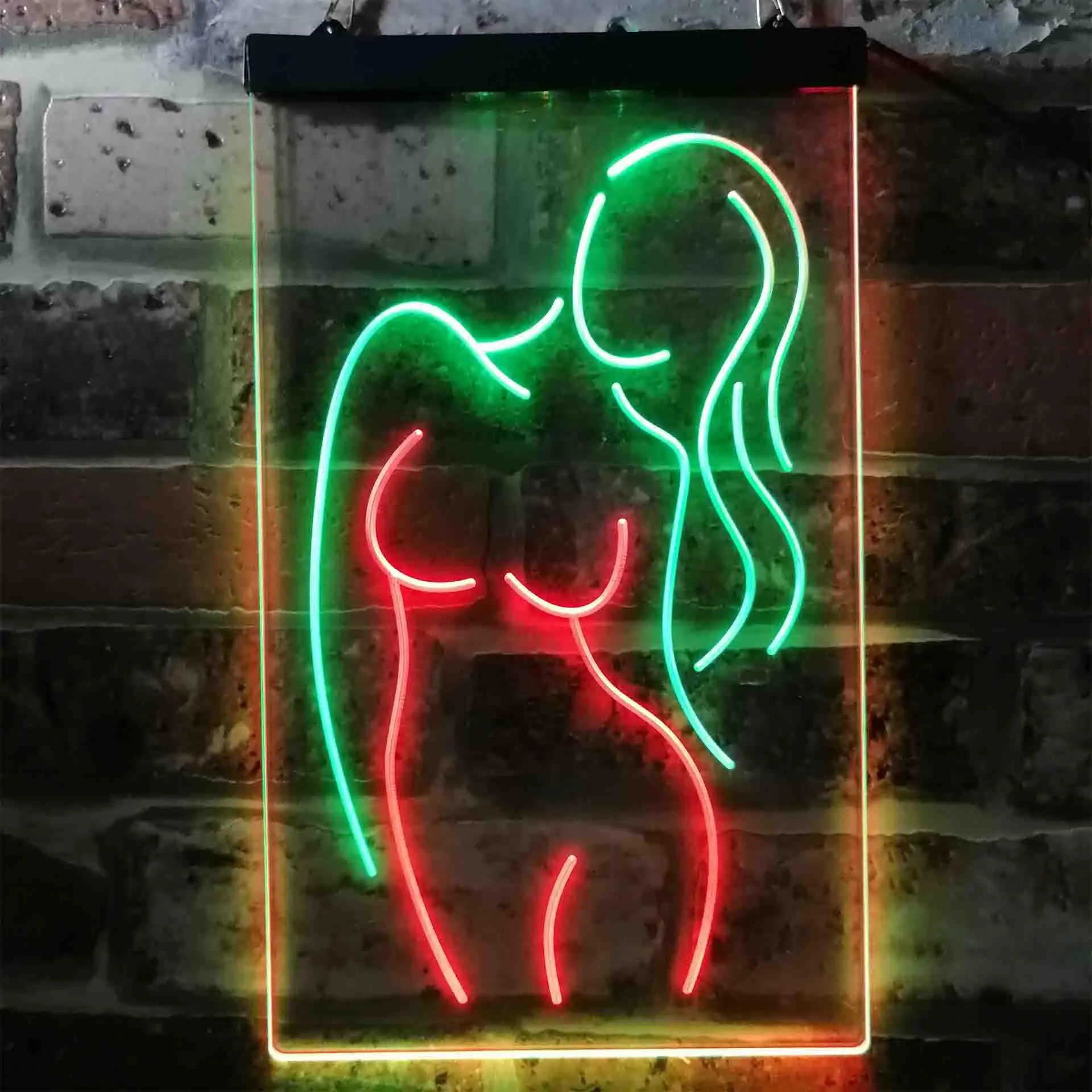 Sexy Girl XXX Adult Rated Dual Color Led Neon Sign st6-i3791