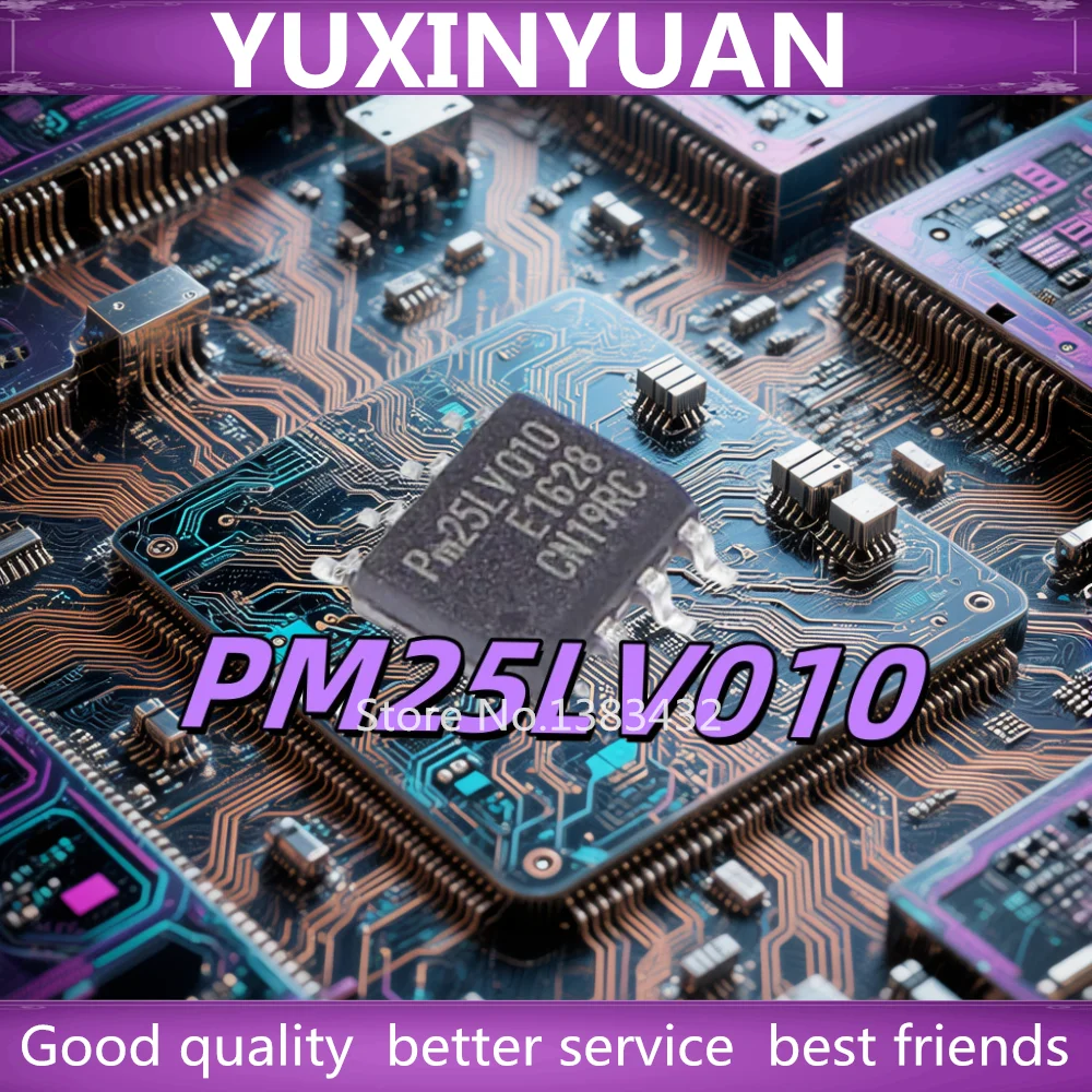 (10piece) 100% New PM25LV010 1Mbit 3V Serial Flash Memory with 25MHz SPI Interface, SOP-8 Package