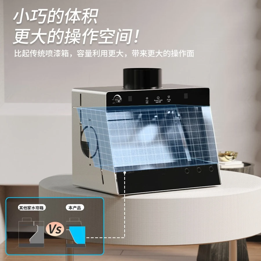 Paint booth model painting hobby workstations and smoke extraction systems for spray boxes for water curtains