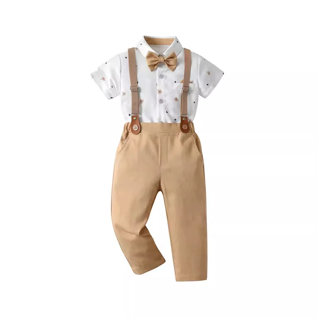 

A 2Piece Sets Spring Autumn Kids Clothes Boys Korean Fashion Gentleman Long Sleeve Baby Tops+Pants Toddler Boutique Outfits