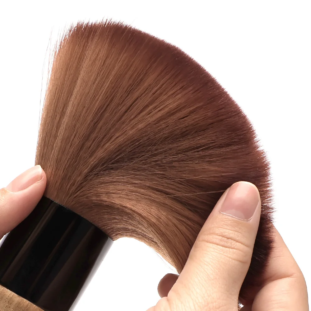 Alta qualidade preto cosméticos cabeleireiro varrendo pescoço limpeza de cabelo espanador escova de corte de cabelo para barbearia escova de corte de cabelo