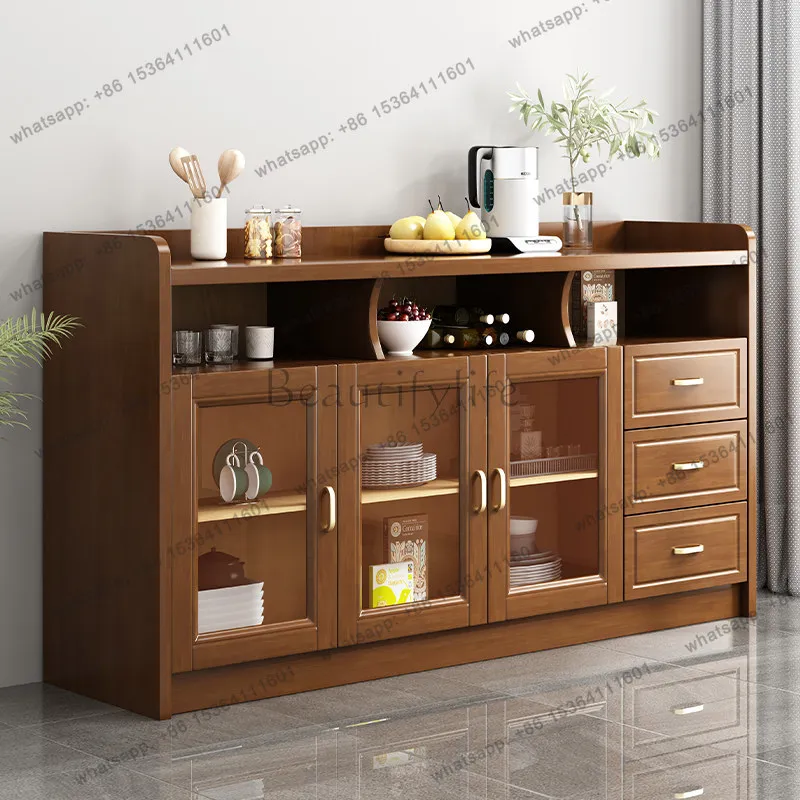 LSRustic Kitchen Cabinets Organizer Shelf Brown Narrow Strong Storage Cabinets Space Saving Meuble Rangement Furniture Home