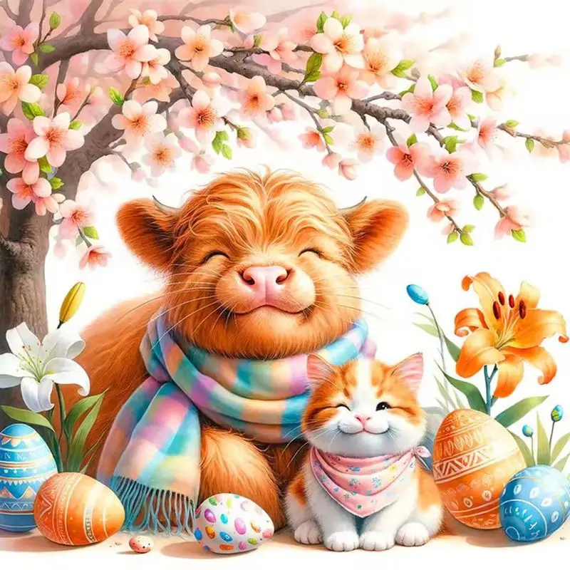 

CHENISTORY Diamond Painting Full Square Animal Rhinestones Pictures Mosaic Cattle Diamond Embroidery Sale Cross Stitch Crafts Ki
