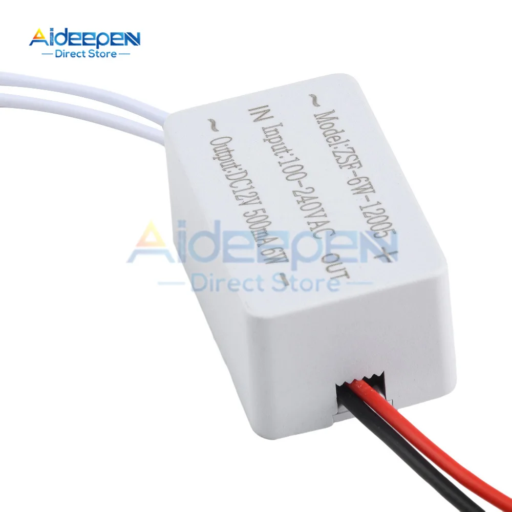 AC100-240V a DC12V 6W 0.5A 12W 1A 18W 1.5A 24W 2A 36W 3A 48W 4A 60W 5A Controlador LED Fuente de alimentación de voltaje constante Transformador LED
