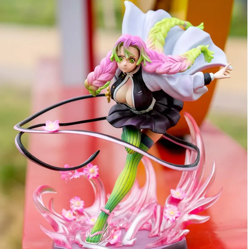 Demon Slayer'S Blade Anime Figure Kanroji Mitsuri Manga Statue Figurine Kimetsu No Yaiba Action Figure Collectible Model Toy Pvc