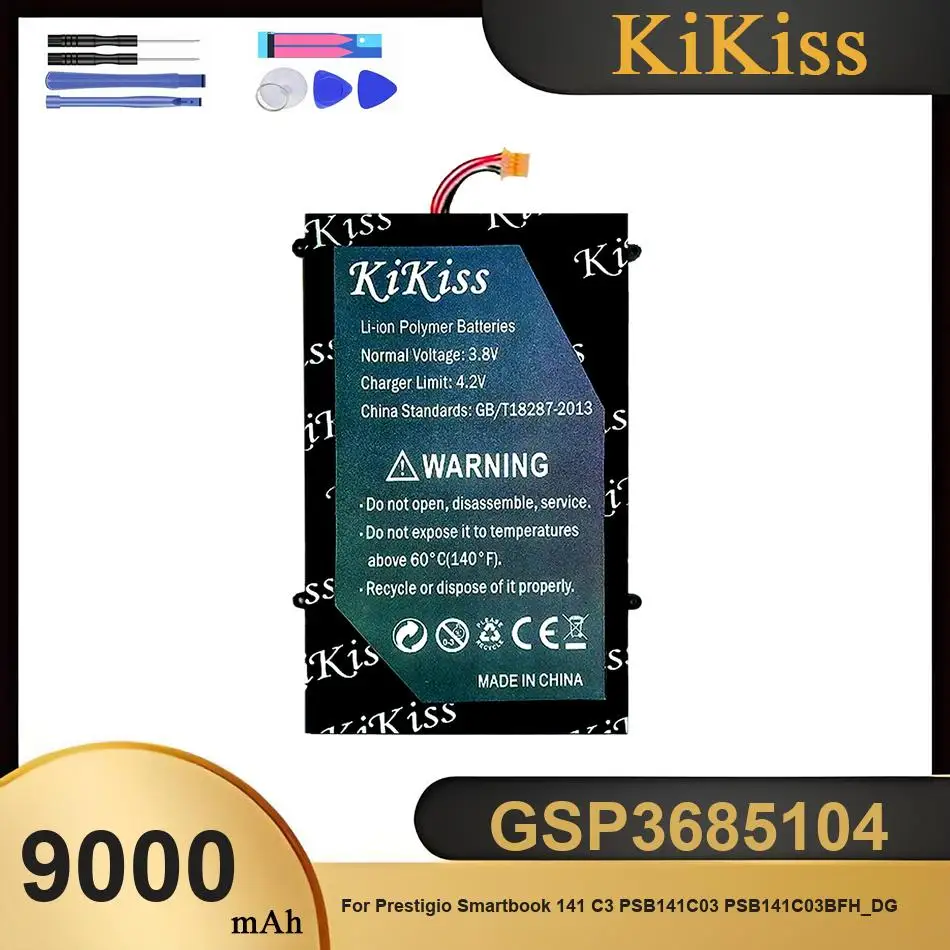 

Аккумулятор для ноутбука KiKiss для Prestigio Smartbook 141 C3 PSB141C03 PSB141C03BFH_DG PSB141C03BGH_DG, GSP3685104, аккумуляторы емкостью 9000 мАч