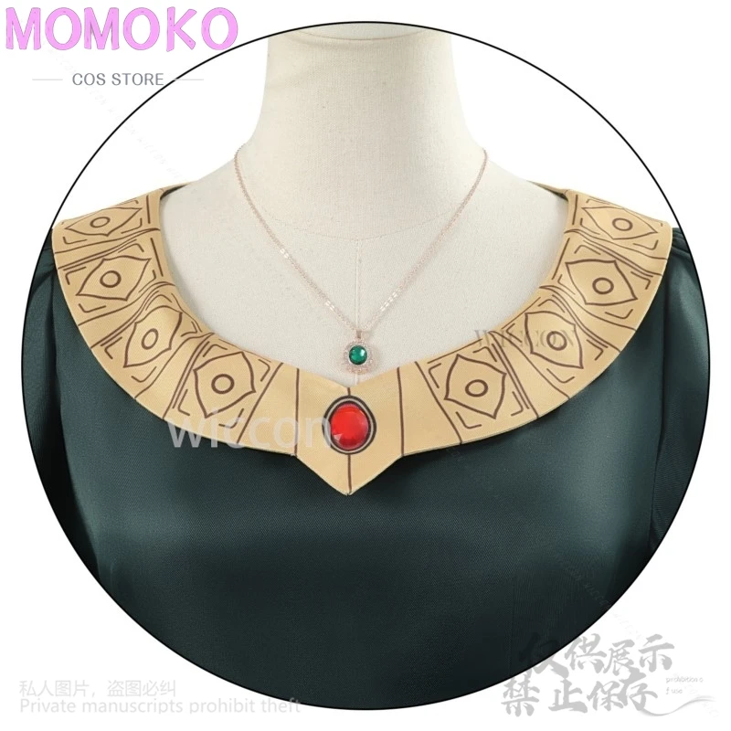 Costume de Cosplay du Film Anime Rohirrim, Robe Verte Hera, Perruques Rouges Lolita pour Femme, Bol, Halloween, Noël, Personnalisé