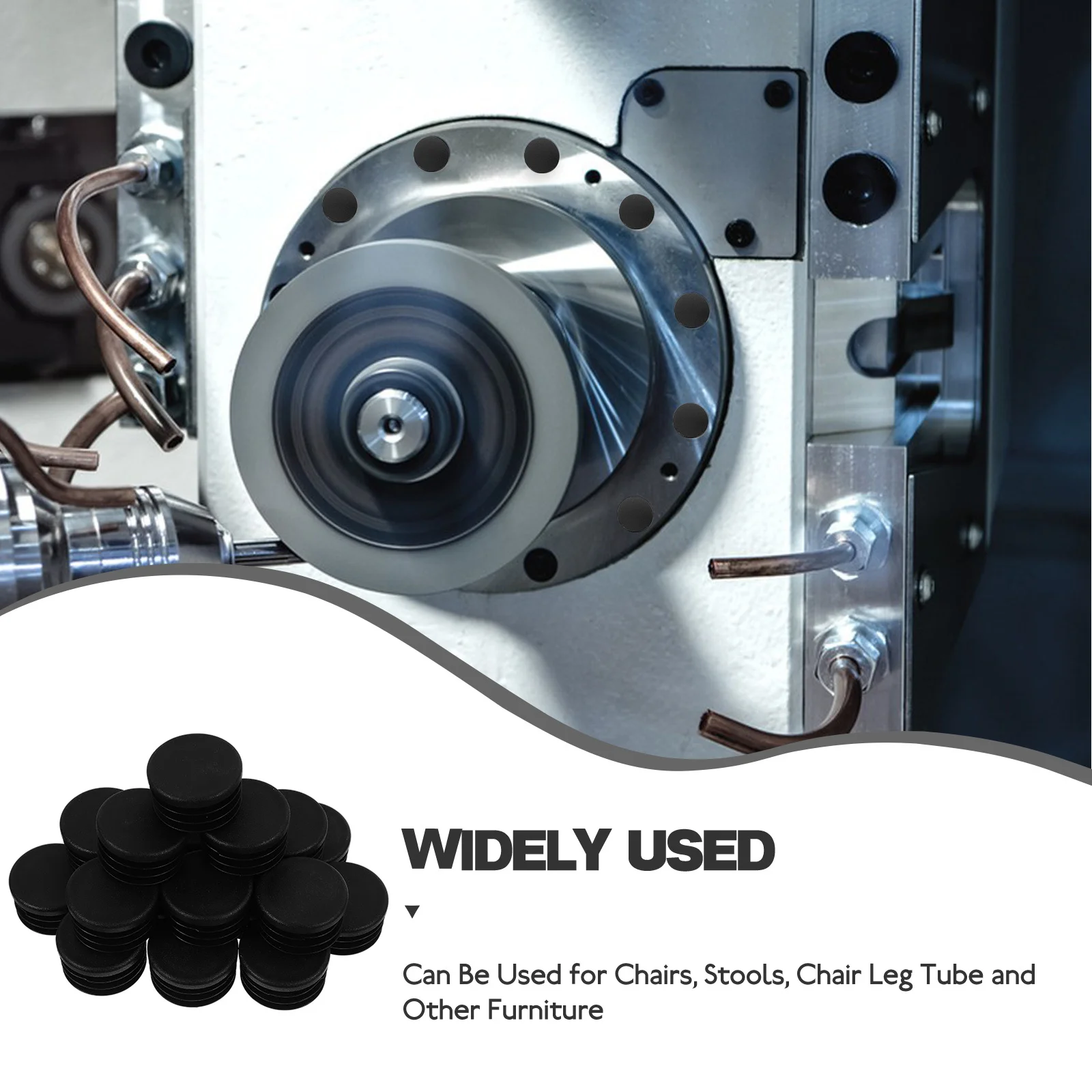 100 قطعة الأثاث المستديرة الساق المقابس قوي ارتداء مقاومة الجدول أنبوب نهاية قبعات كرسي حماة عازل للصوت مقاومة للخدش #2