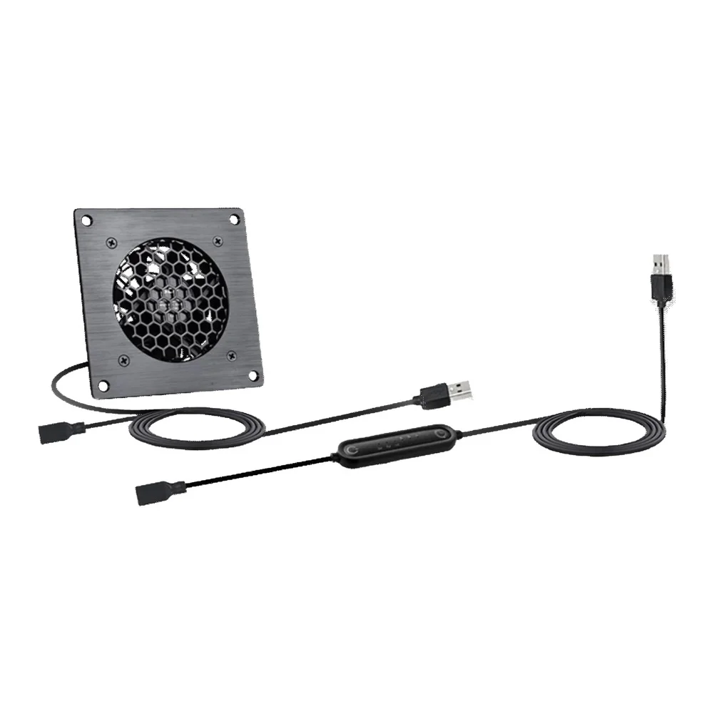 80mmUSB Fan With Temperature Control And Multiple Speeds For Router Cabinet 3-Speed 6-Speedand 10-Speed For Ventilation Cooling