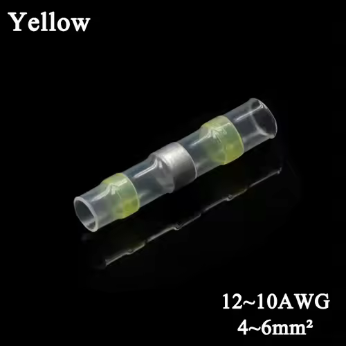 10 ~ 500pcs Solder Seal  Wire Connectors Kit Heat Shrink Butt Crimp Terminals Waterproof Electrical Cable Splice Connector - Image 10