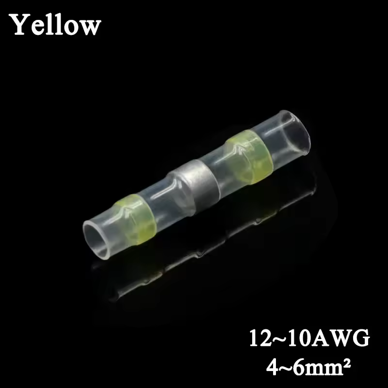 10 ~ 500pcs Solder Seal  Wire Connectors Kit Heat Shrink Butt Crimp Terminals Waterproof Electrical Cable Splice Connector - Image 10