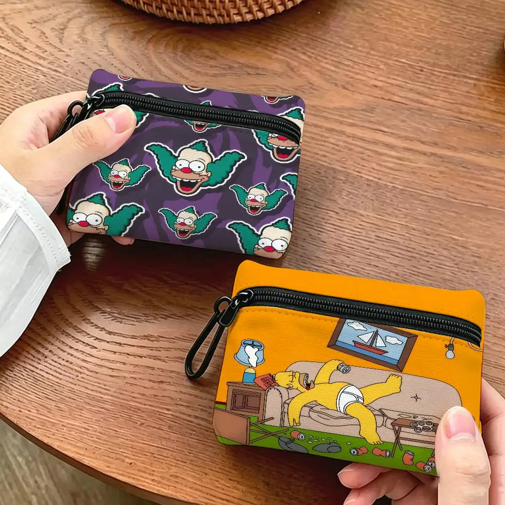 THE FUN S-IMPSON-S Disposable   Wear-resistant Oxford Cloth Coin Purse Portable Backpack Hanging Card Storage Bag