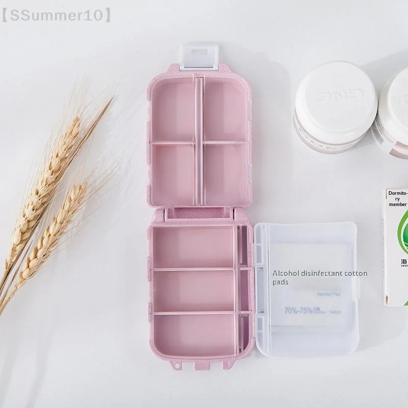 【SSummer10】Three-layer Folding Portable Mini Medicine Storage Box Large Capacity Dispensing Organizer【SS】