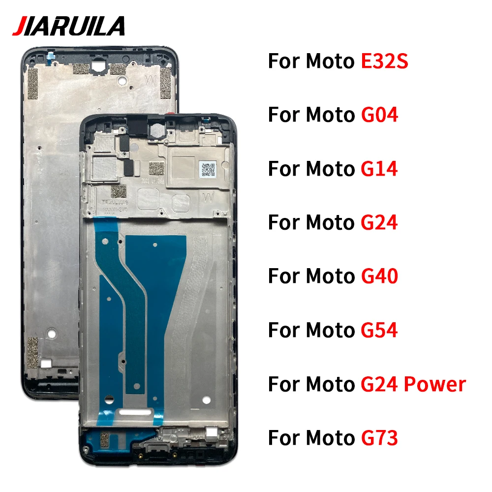 Metal Frame Middle Frame For Moto E32S G04 G14 G24 Power G40 G54 G73 Back Battery Cover Rear Housing Middle Frame Bezel Plate