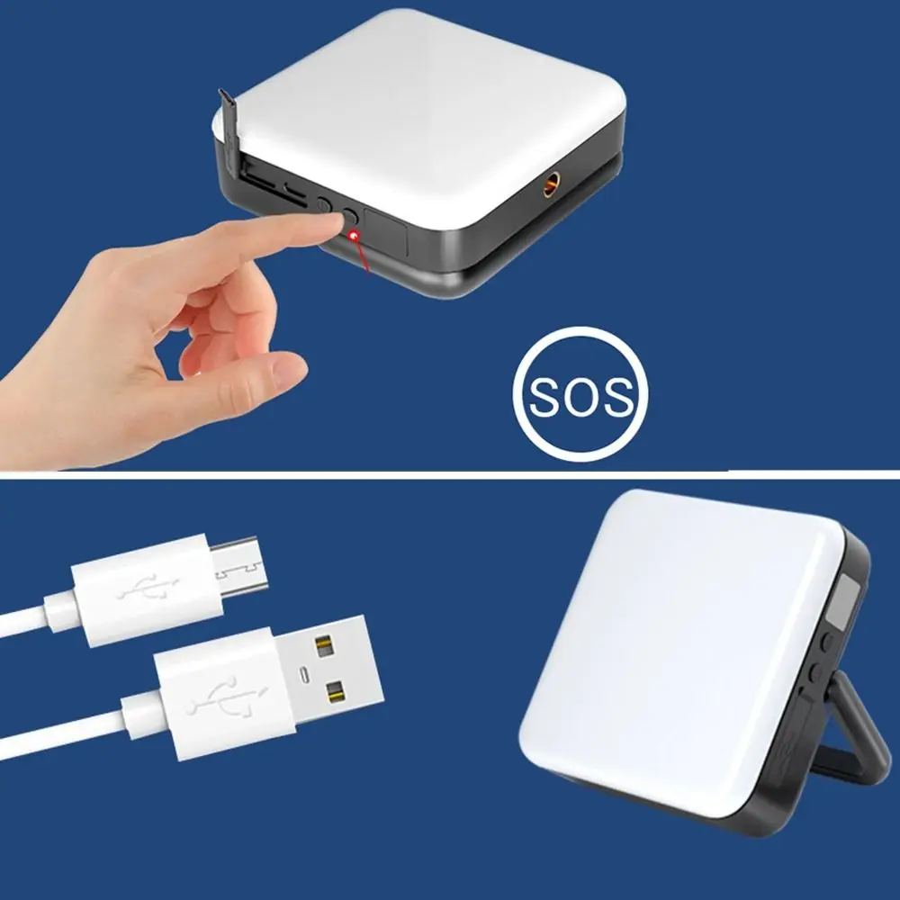 with Hook Rechargeable Portable Camping Lantern Waterproof Flashlight Tent Light LED Search Light Hanging Light Outdoor