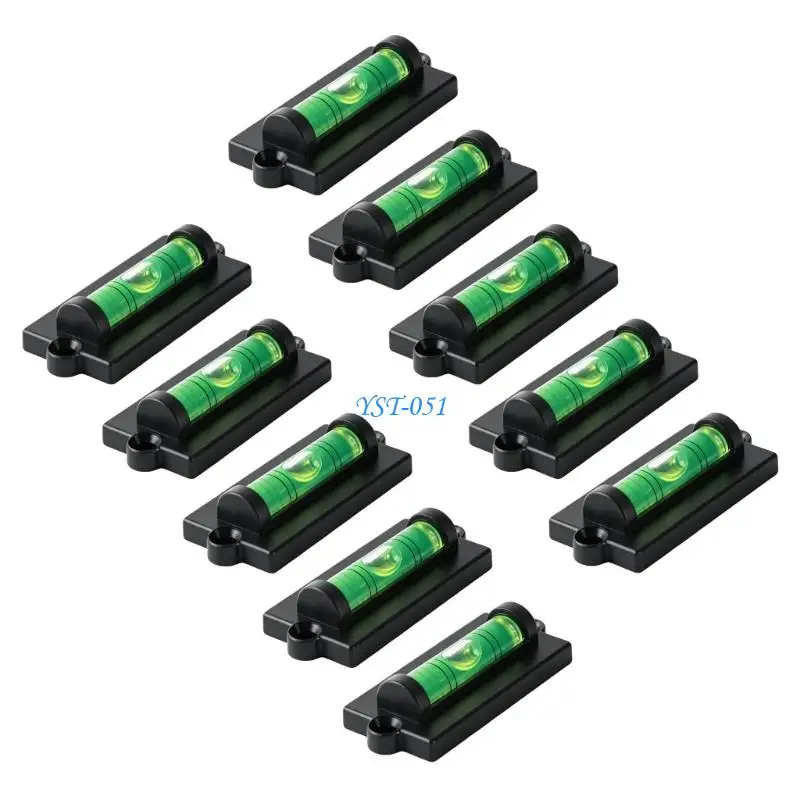 E15A Small Screw-Mount Bubble Level with Rectangular Body for Cabinet Mounting, Frame Alignment, and Level Checks Work