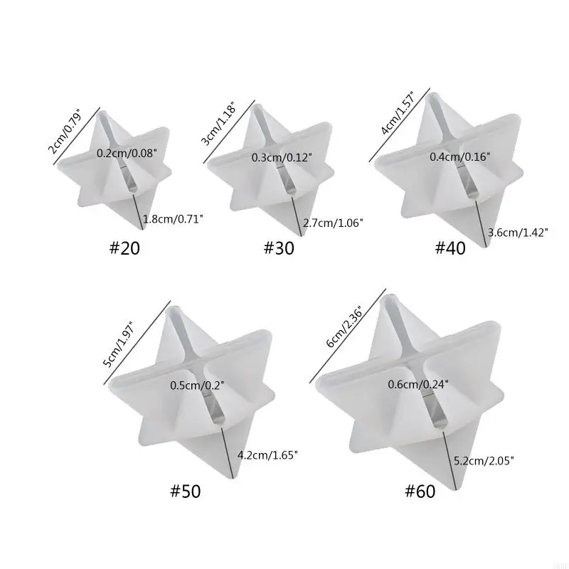 A9BF Große Sternharz Silikonform Epoxidharzgussform für DIY-Schlüsselbund Anhänger Ornamente Schmuckformwerkzeuge