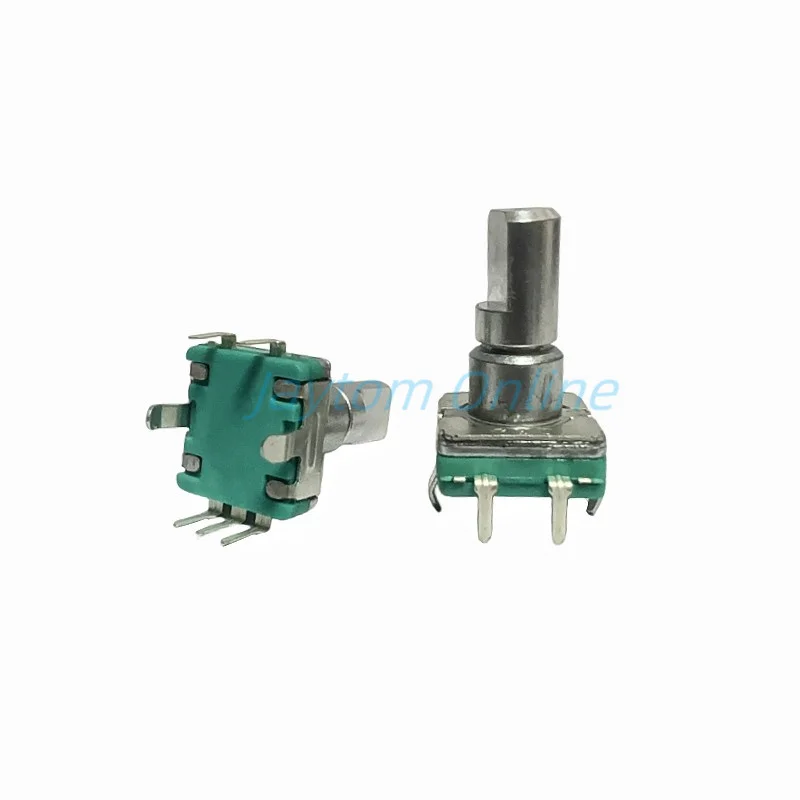 2pcs EC11 Encoder With Push Button Switch 30 Positions Rotary Code Switch 5pin Plug-in Type 9.5/12.5/15/17mm Half Plum Shaft