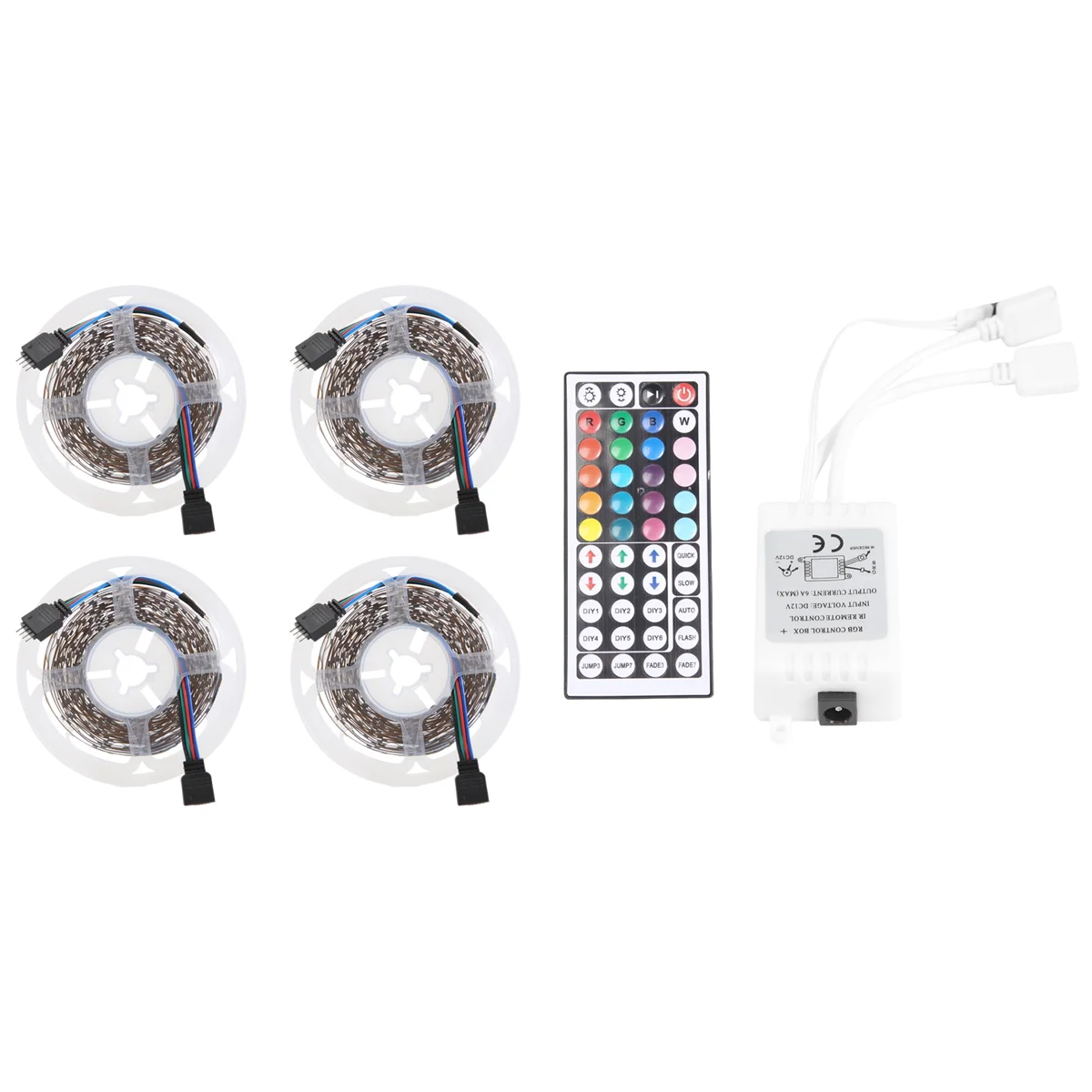 20M RGB LED Strip Light 3528 1200LEDs Flexible LED Light Strip with 44 Key Remote for Bedroom Halloween Christmas