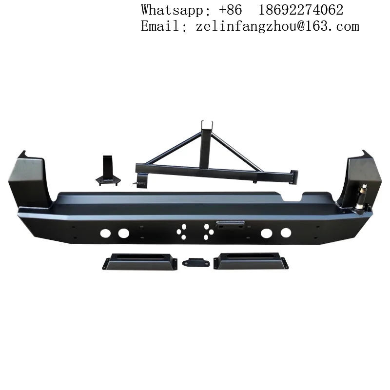 

Steel Front & Rear Bumper w/ Fog Light Cut-Outs & Tire Carrier Fit For Hilux Land Cruiser Prado 120 Off-Road Heavy Duty