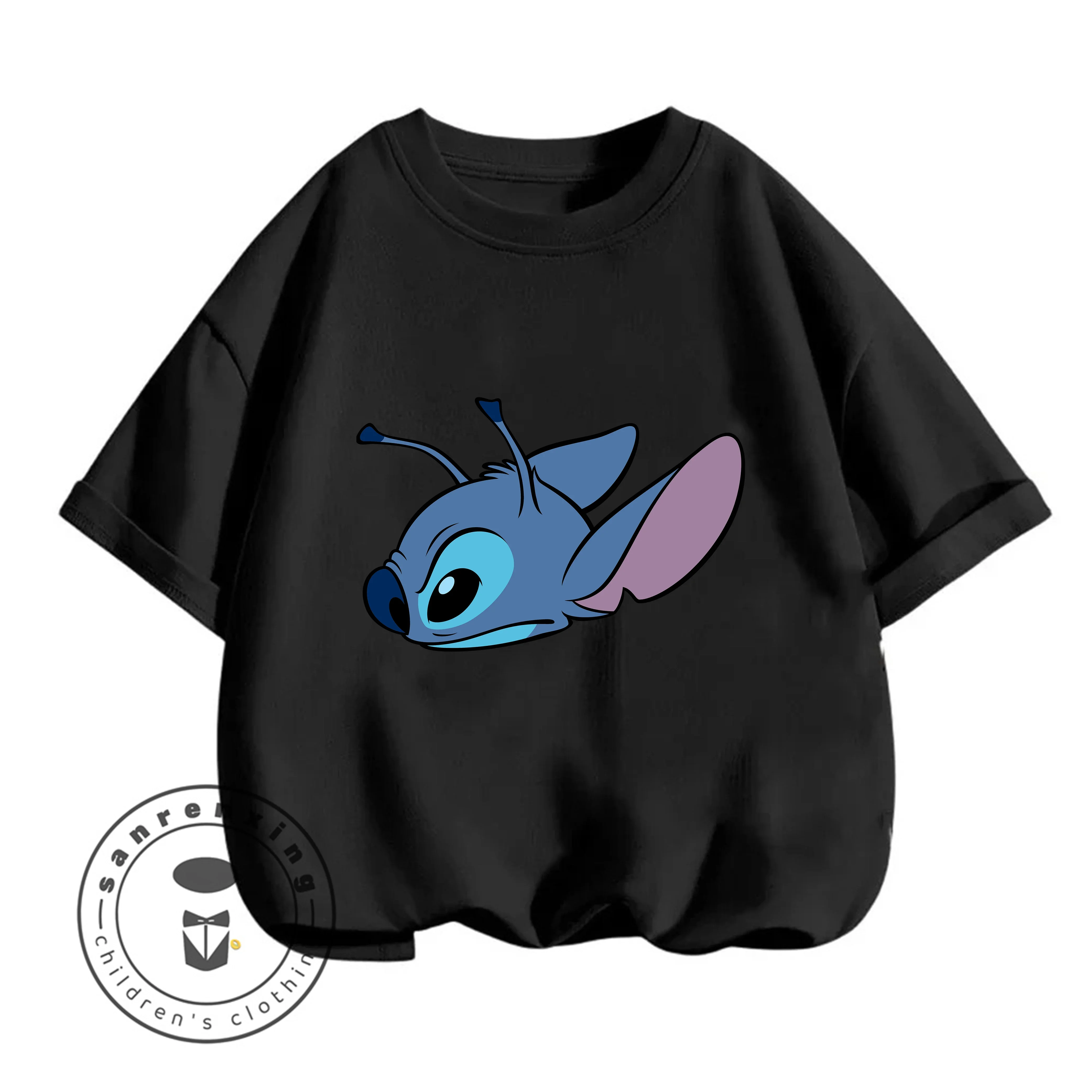 

Новая летняя футболка с коротким рукавом 2026 года с 2D-принтом Stitch Alien Hug для подростков, девочек и мальчиков, повседневный топ с мультяшным рисунком, хит продаж