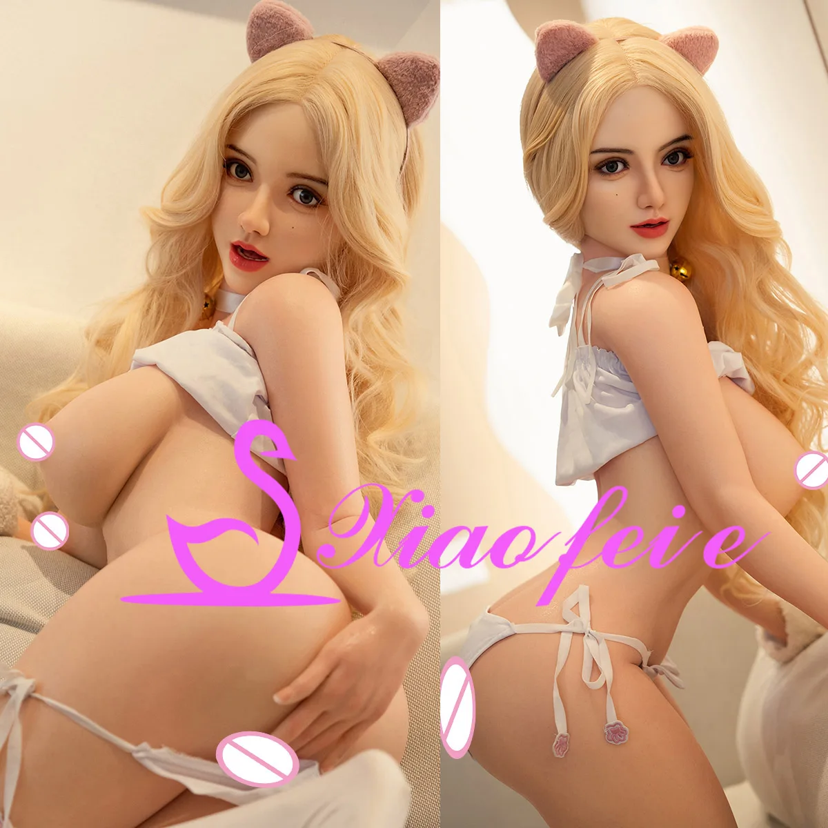 Lo último en Mini muñeca sexual masculina de silicona, taza de avión de gato de bolsillo realista, muñeca sexual para adultos, pechos grandes, textura 3D, Vaginal, tres agujeros