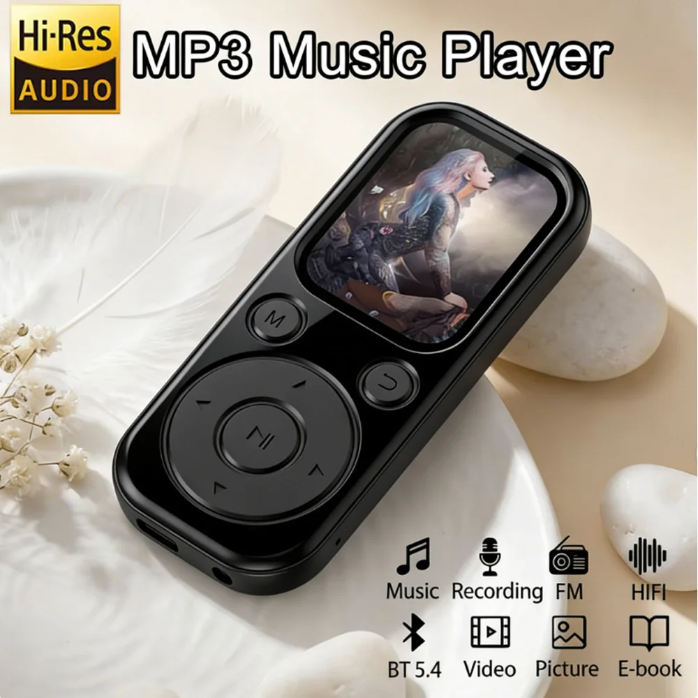 1.8-inch MP4 Video Player Bluetooth5.4 Mp3 Player TouchScree