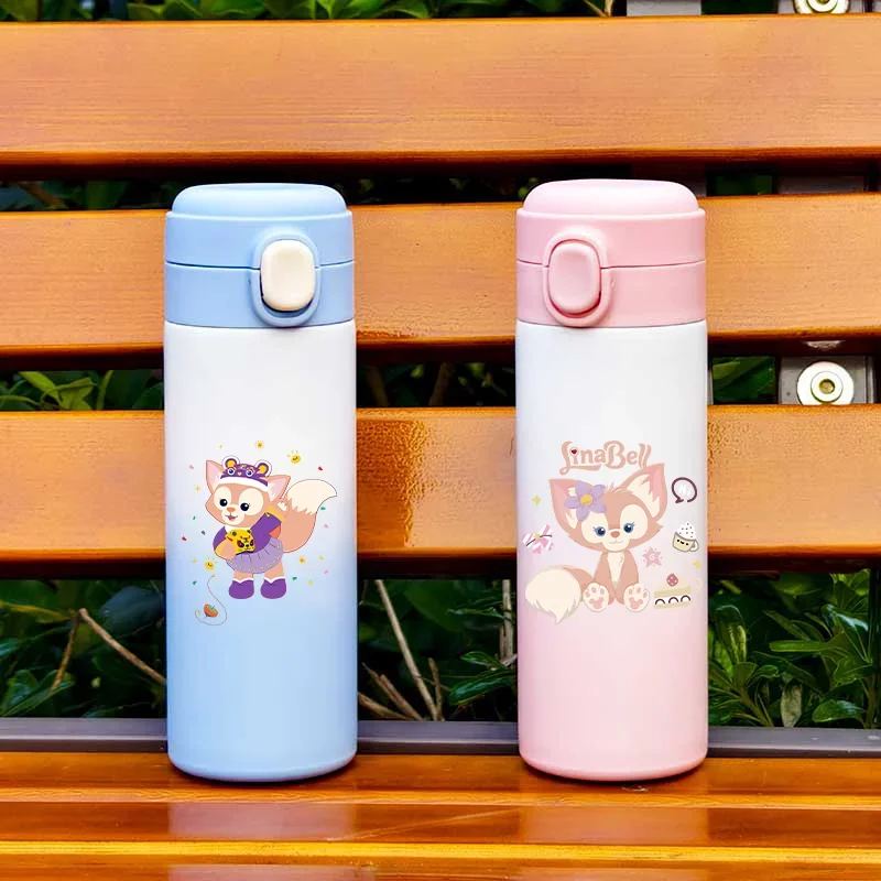 420ML Disney LinaBall Portable Leak Proof Insulated Cup Outdoor Travel Water Cup Cartoon Stainless Steel Insulated Water Bottle