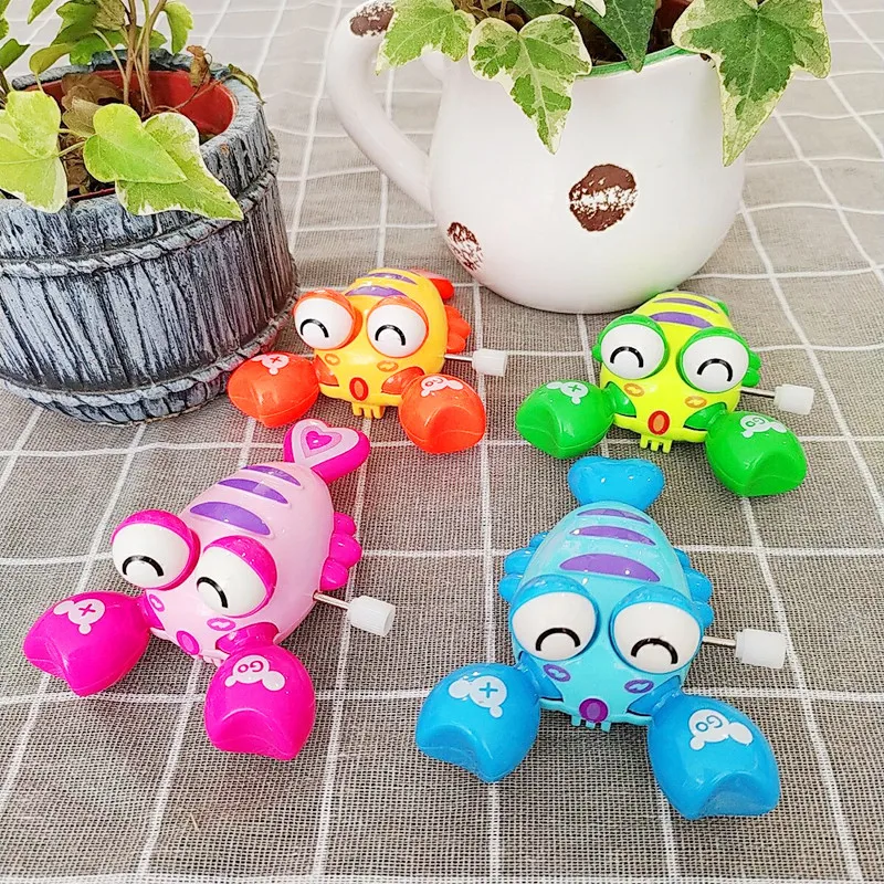 ของเล่นลานนาฬิกาใหม่การ์ตูนเด็กม้วนน่ารักสร้างสรรค์กุ้งมังกรสิ่งมีชีวิตในทะเล kado Bayi สัตว์ขนาดเล็ก