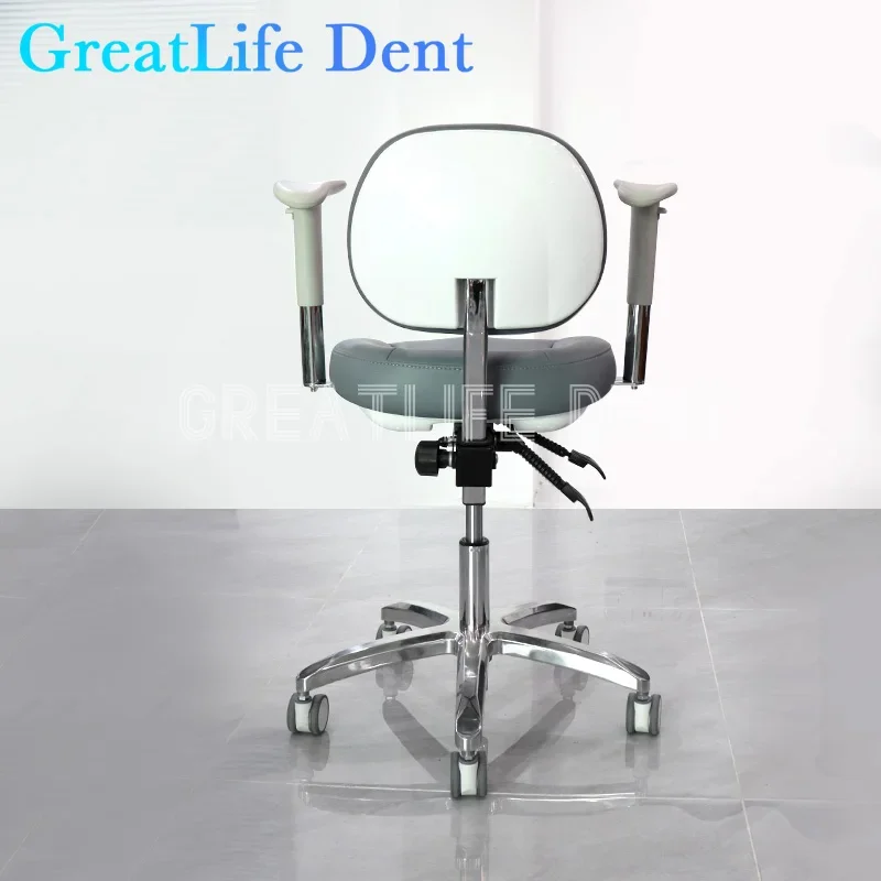 GreatLife Dent Dentist Seat Oral Doctor Back Stool Lifting Bar Rotating Swivel Beauty Salon Lab Chair With Armrest Furnture