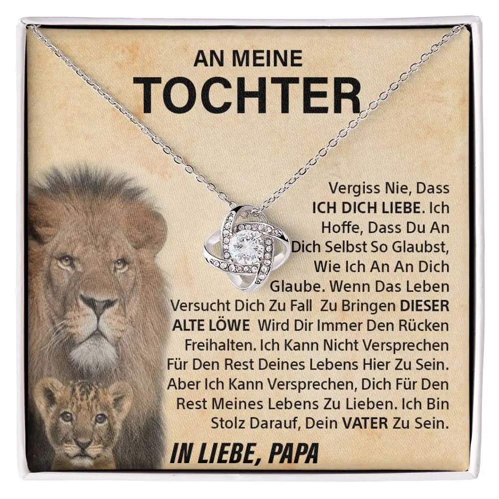 To My Daughter Girl Birthday Gift From Dad Father Daddy Women Fashion Love Knot Pendant Necklace 2025 New Dropshipping