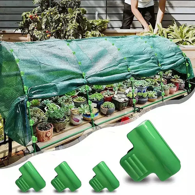 10Pcs Pipe Clamp Film Clip Greenhouse Clamps Film Row Cover Shading Netting Hoop Clip Frame Support Garden Tunnel