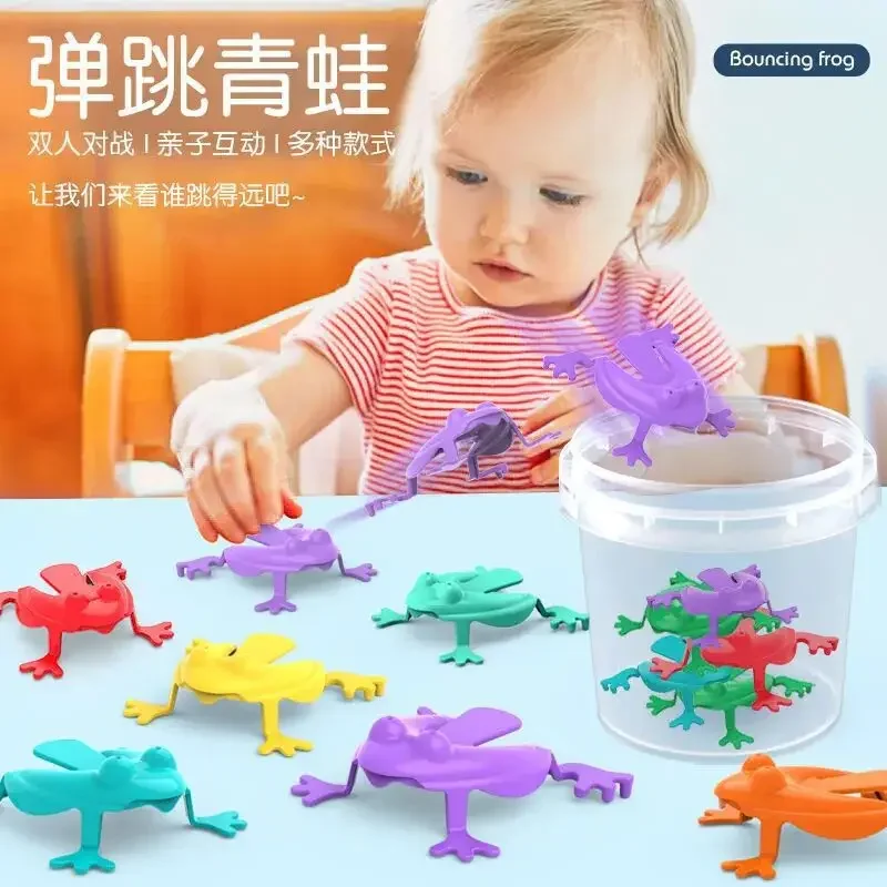 50PCS  Plastic Bouncing Frog Children's Puzzle Toy Classic Nostalgic Male and Female Baby