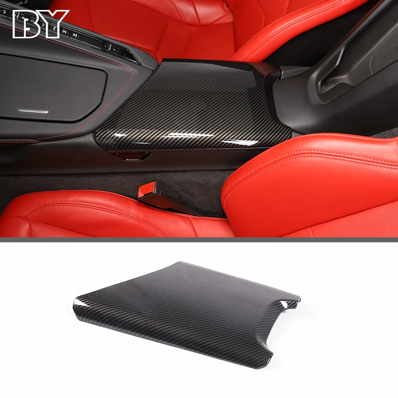 

ABS Carbon Fiber Car Center Console Armrest Box Panel Cover Trim Sticker For Corvette C8 Stingray Z51 Z06 2020-2023 Accessories