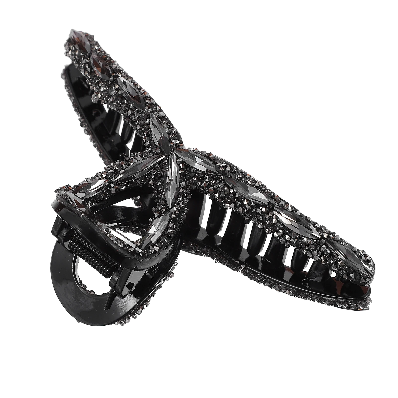 

Sturdy Rhinestone Hair Claw Clip Tight Grip Non Slip Design for All Day Wear Bath Makeup Cooking Hair Barrette Clamp