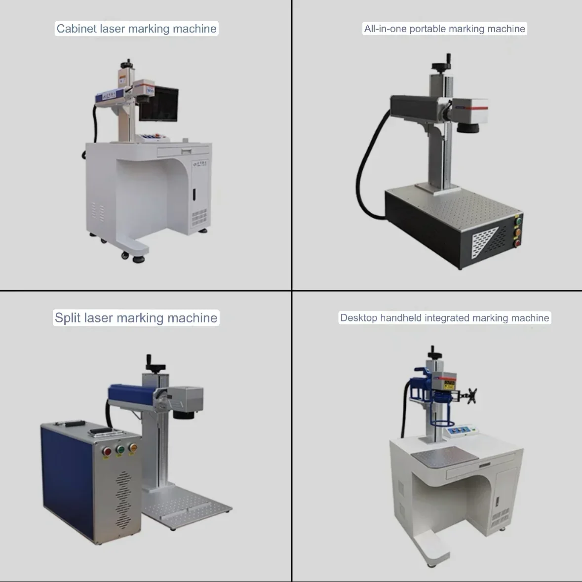 Printer serat multi-kekuatan: 20W 30W 60W untuk penandaan warna dan hitam