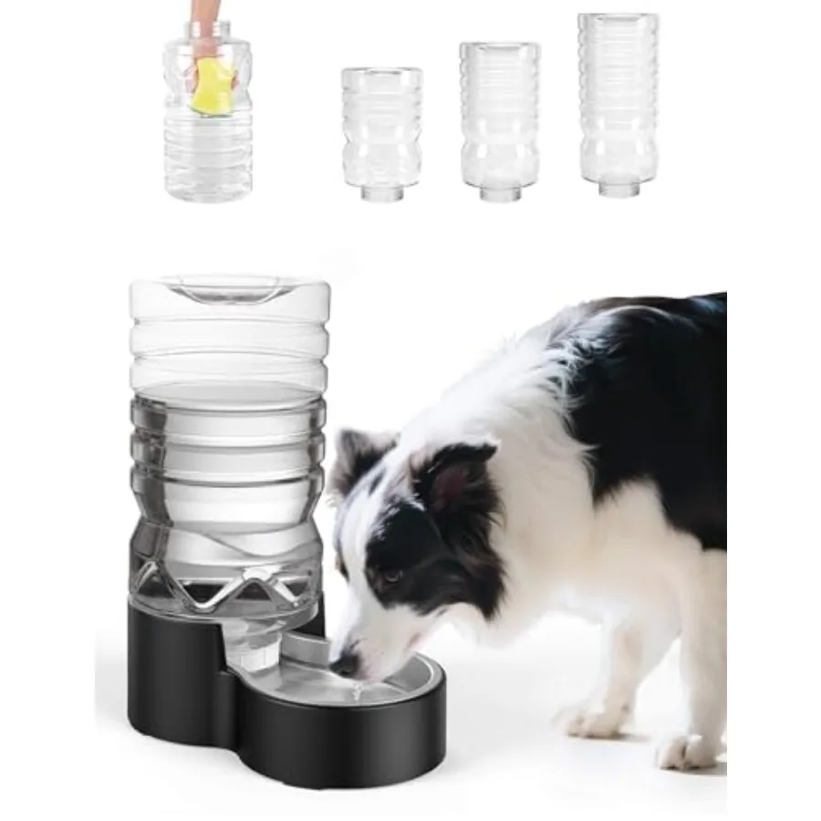 

2.1 Gallon Automatic Dog Water Dispenser Wide Mouth for Easy Hand-in Cleaning Removable Stainless Steel Bowl Gravity Refilling