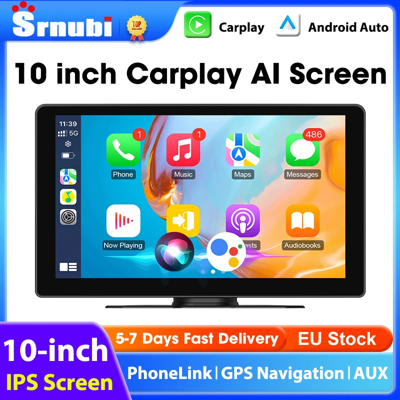 7/10 inch Carplay Auto Smart Screen Multimedia Videospeler Draadloze Carplay Android Auto Autoradio voor Apple Android Stereo - afbeelding 2