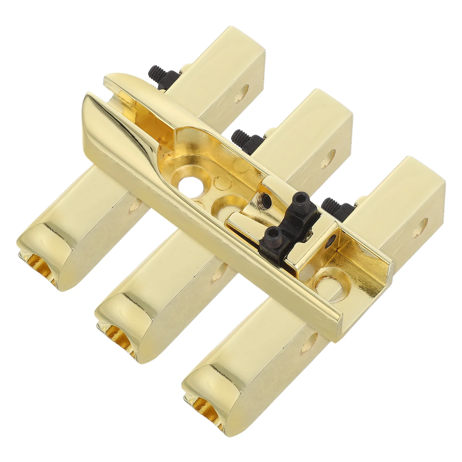 

4Pcs Headless Bass Bridge Guitar Metal Bridges Independent Design Compatible Various Guitars Stable Durable Bass Guitar Bridge