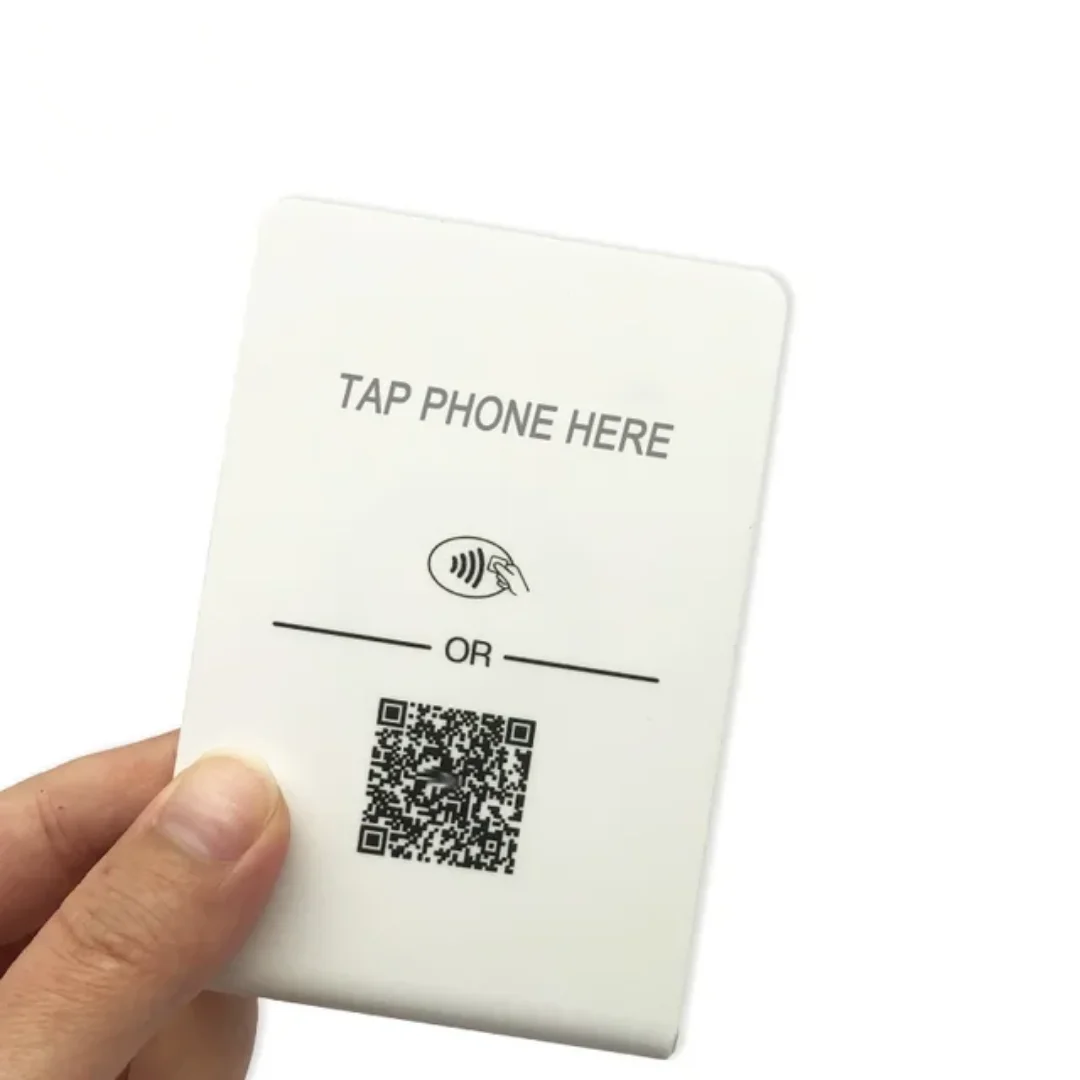 Custom Printing plaque nfc plate google review avis acrylic reviews card nfc tag with qr code