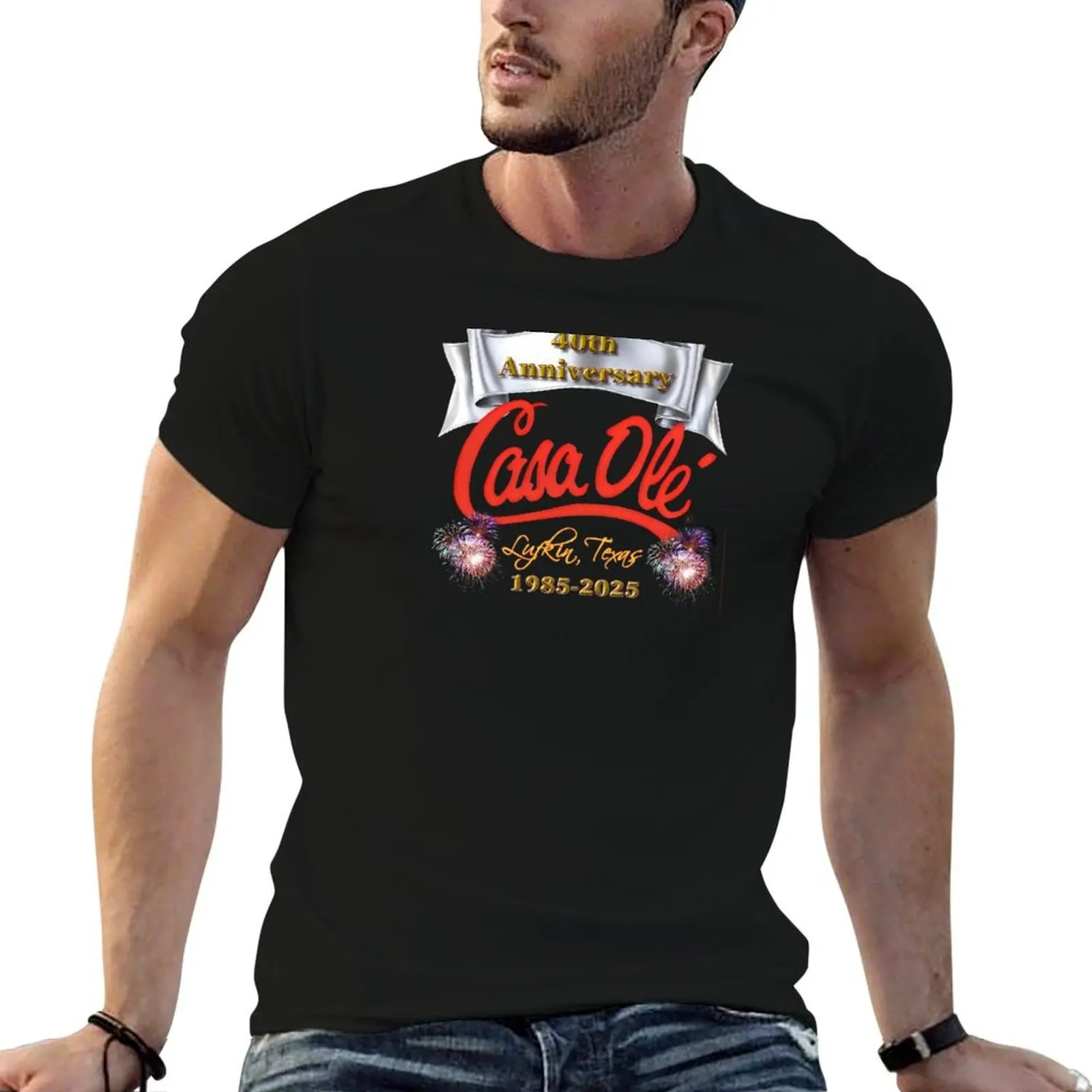 Camiseta CASA Ole' Lufkin TX 40th Anniversary, camiseta para hombre, camisetas de diseñador con estampados, paquete de camisetas de algodón, camiseta