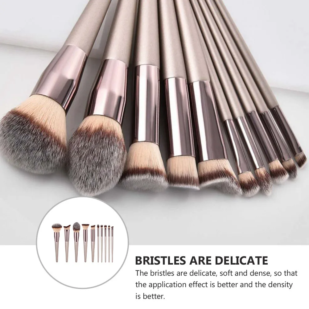 

10Pcs Brush Set Premium Makeup Brushes for Foundation Blush Powder Eye Shadows Professional Face Beauty Makeup Brush