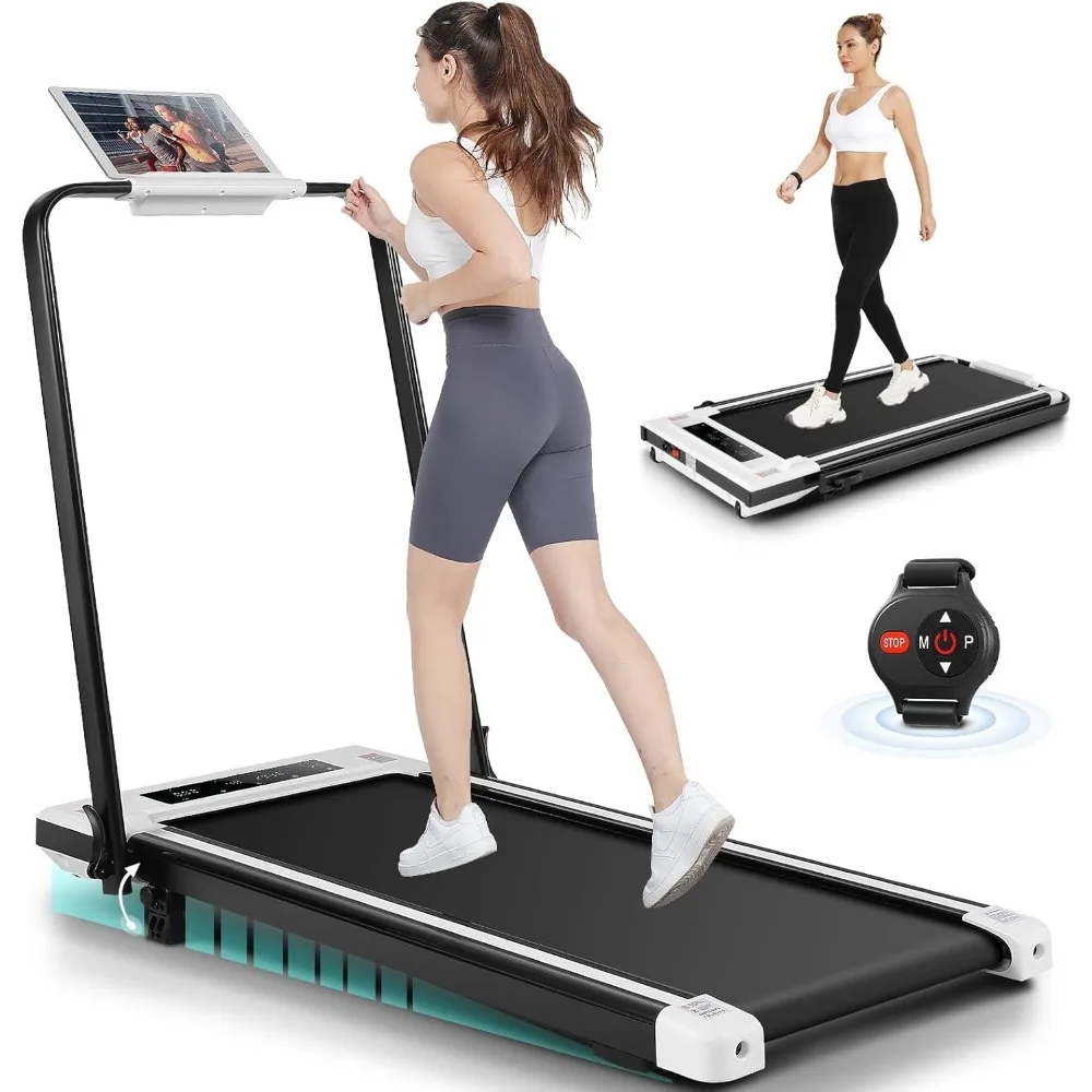 3 in 1 Folding Treadmill with Incline,Walking Pad Treadmill Under Desk,Portable Treadmill with Remote Control,Quiet and Powerful